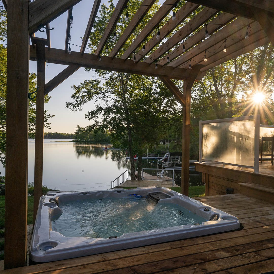 hot tub lake front airbnb halifax